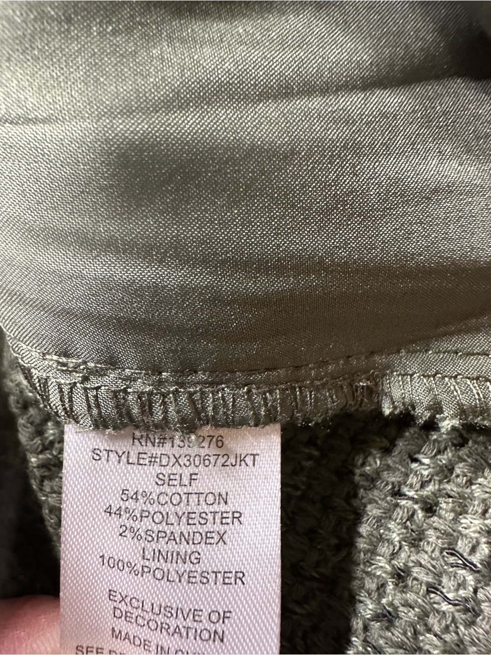 Daniel Rainn Olive Fringe Knit Jacket - Picture 5 of 5